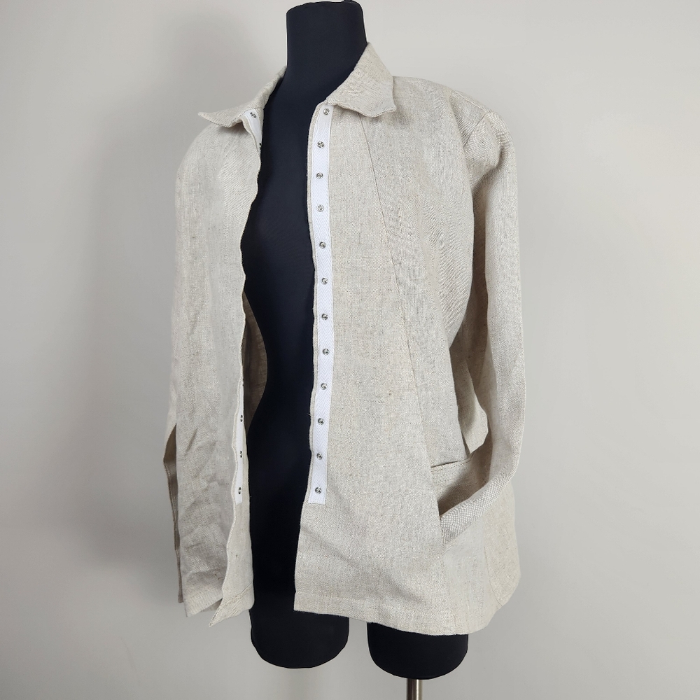 VITAMIN beige lightweight cotton jacket